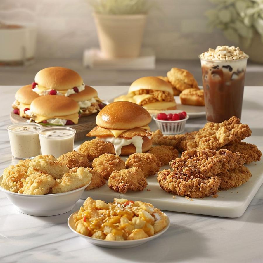 Image of CFA breakfast menu with delicious options available for delivery.