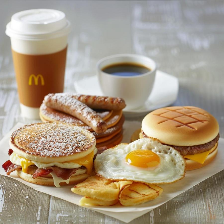 Alt text: Comparison of McDonald's breakfast items with competitors, featuring popular morning choices.