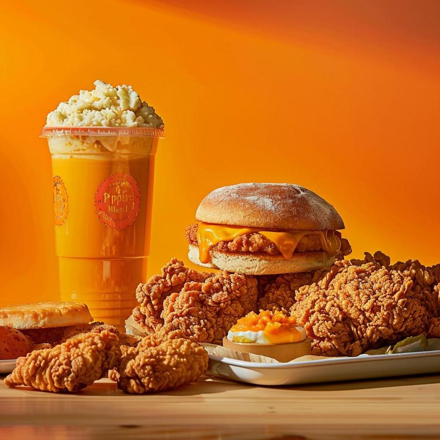 "Popeyes breakfast menu prices featuring delicious options, such as biscuits and chicken."