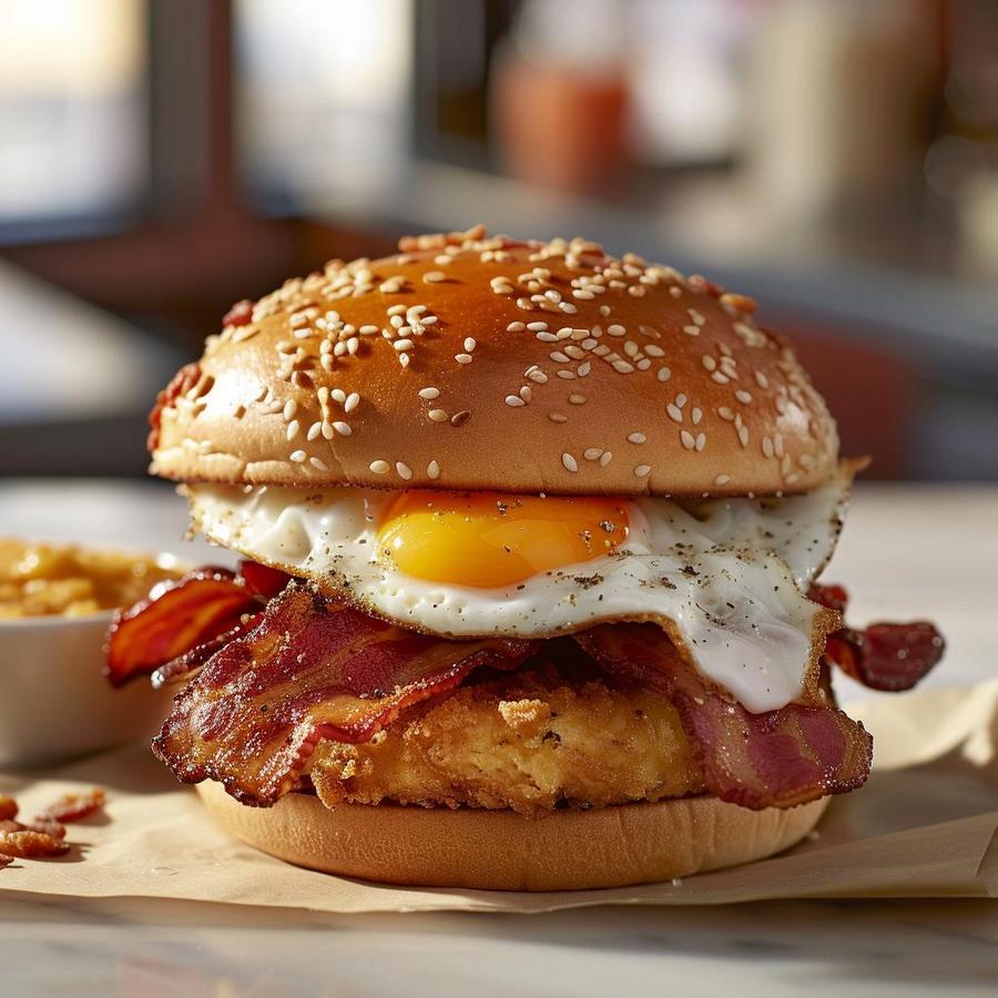 Alt text: A tempting view of Arby's breakfast menu options.