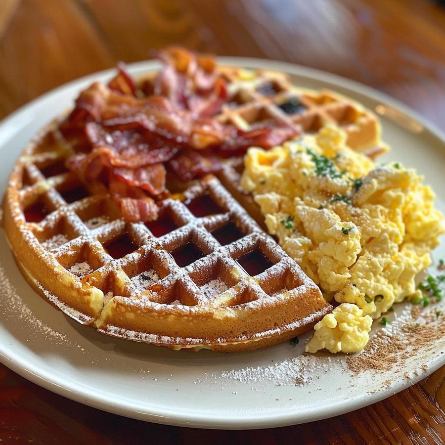 "Image of Waffle House full breakfast menu with serving times."