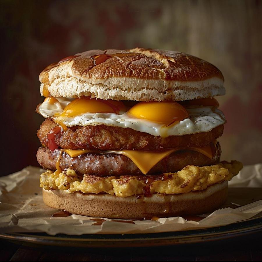 "McDonald's Big Breakfast with regular size biscuit, popular on breakfast menu."