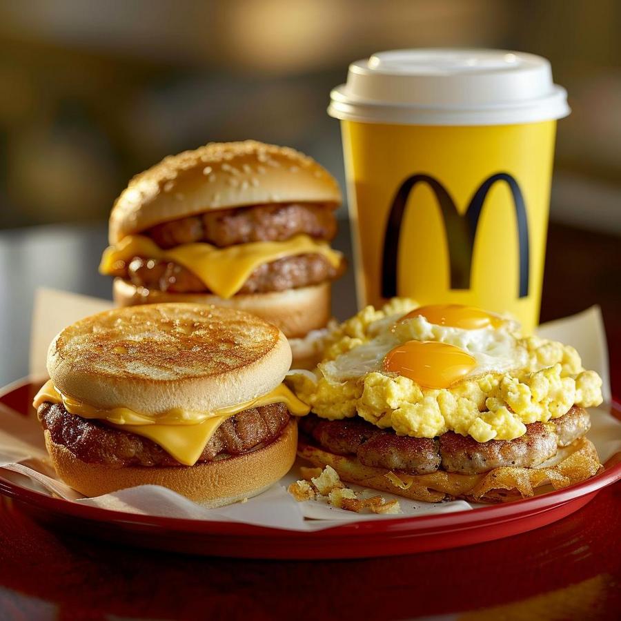 Image showing McDonald's breakfast meal options, featuring classic favorites.