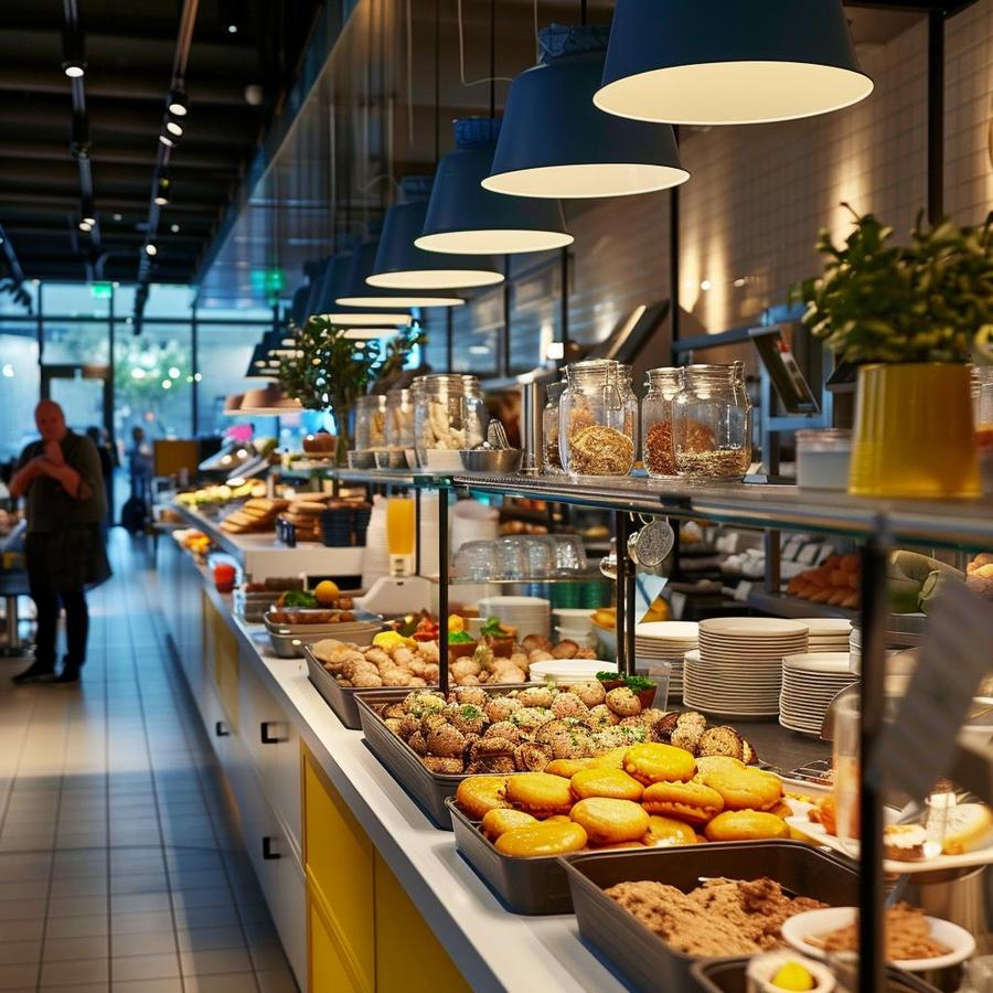 Image showing IKEA breakfast menu items available during IKEA breakfast hours.