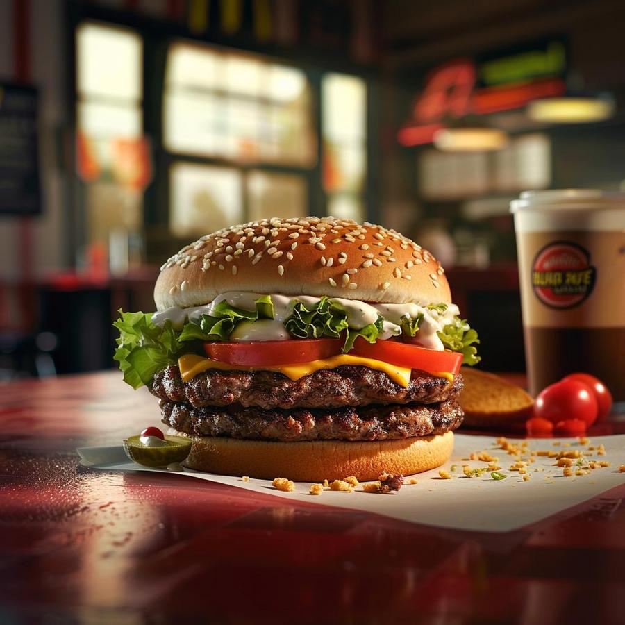 "Variety of Burger King breakfast options, including Burger King burgers for breakfast."