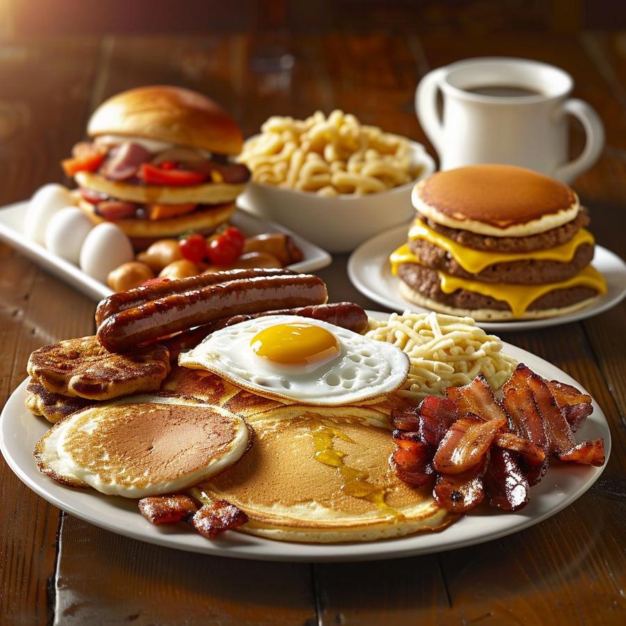 Image showing IHOP breakfast sampler, a delicious and nutritious morning meal option.