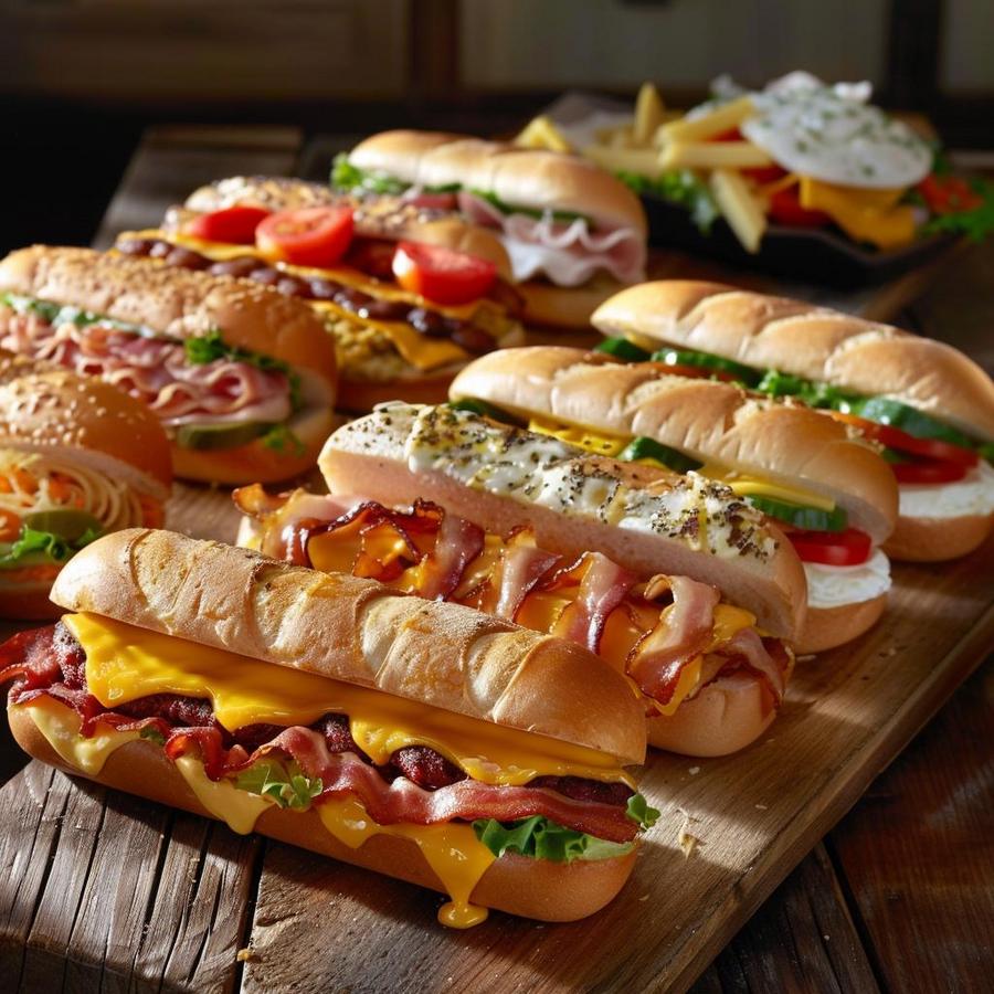 Alt text: Nutritional breakdown of Subway breakfast sandwiches, featuring a delicious subway breakfast sandwich.