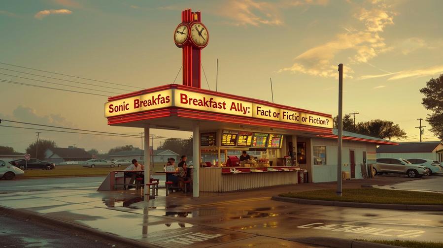 Image of menu sign at Sonic with "Sonic breakfast all day" promotion.