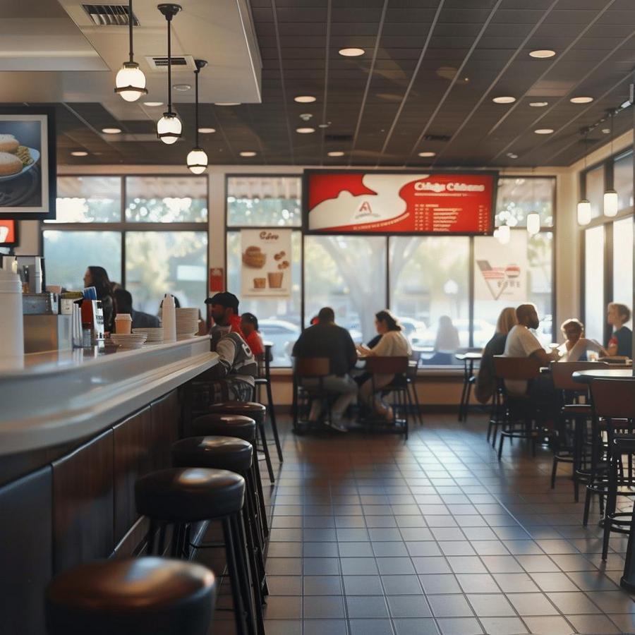 "Step-by-step guide for ordering breakfast at Chick-fil-A. What time does it stop serving?"