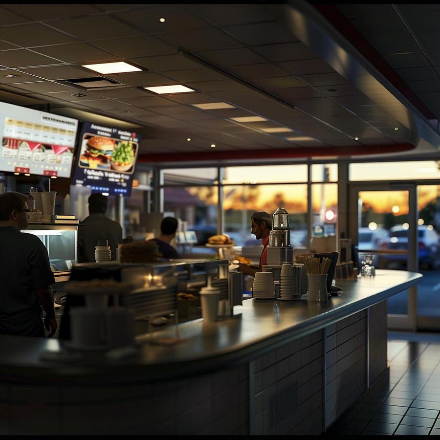 Alt text: Comparison of fast food breakfast hours menus with unique options.