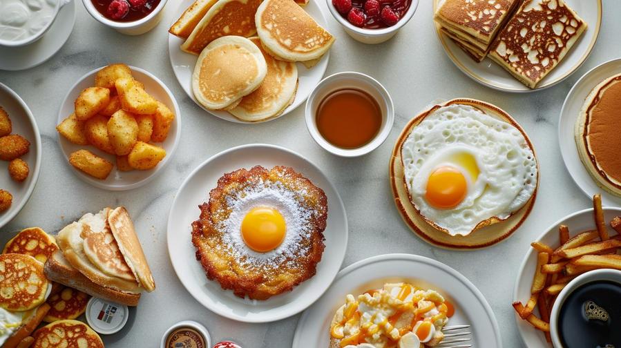 Image of McDonald's deluxe breakfast options with varying breakfast hours.