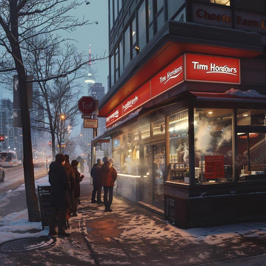 Tim Hortons breakfast hours in 2024 depicted in image with clock.
