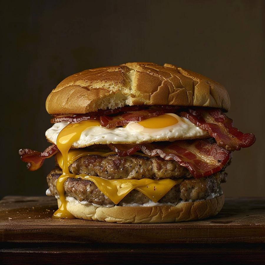 "Delicious Jack in the Box Breakfast Sandwich on the menu."