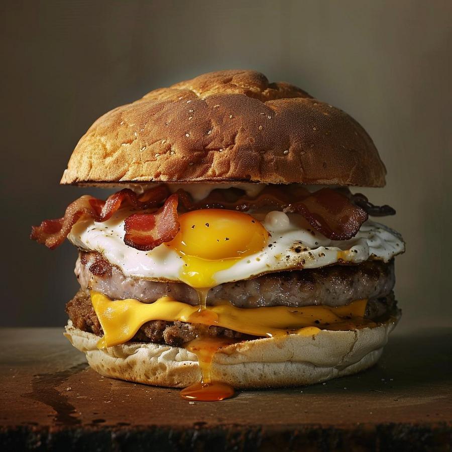 Image of a delicious Jack in the Box breakfast sandwich served hot.